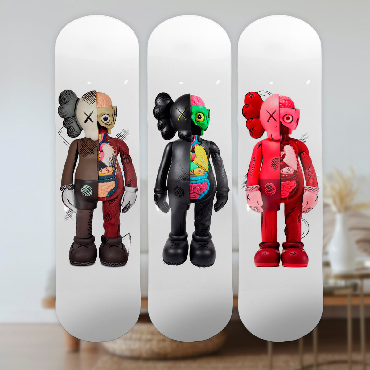 KAWS, Accessories, Set Of 2 Kaws Figures Stickers For Skateboard Deck  Laptop Desktop 2 Stickers