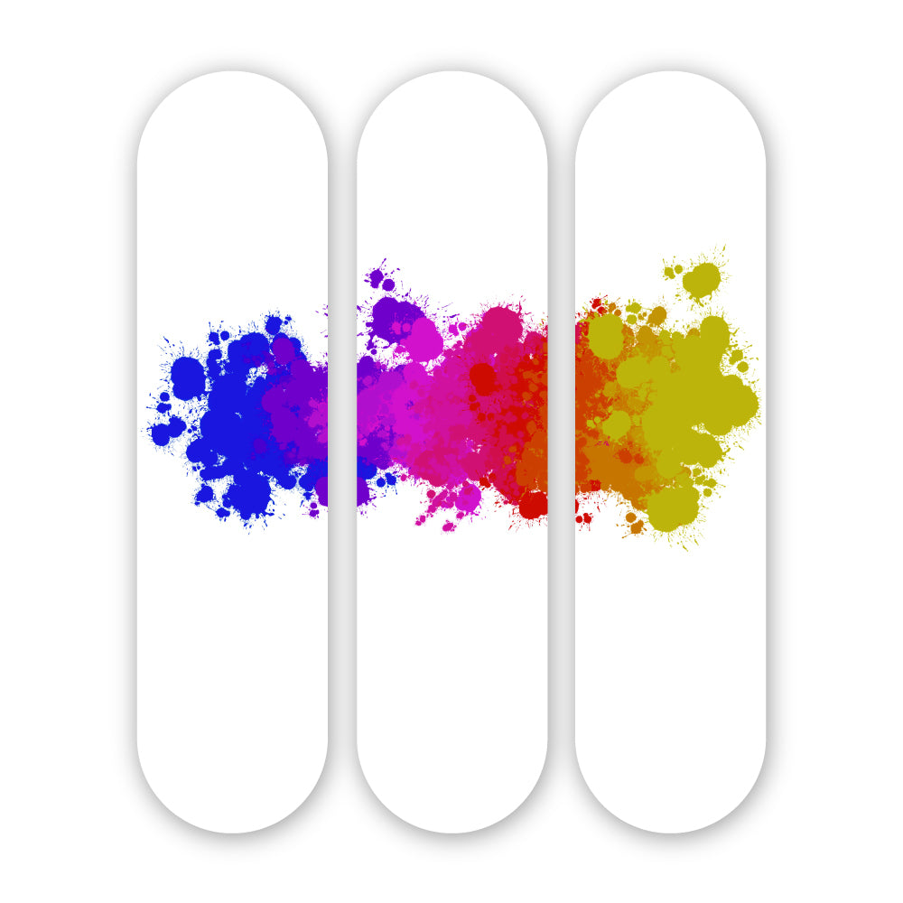 3-Piece Wall Art of Travelling Splash Skateboard Design in Acrylic Glass - Life in Color