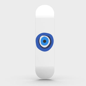 Wall Art of Turkish Eye Skateboard Design in Acrylic Glass - Artist Vibes