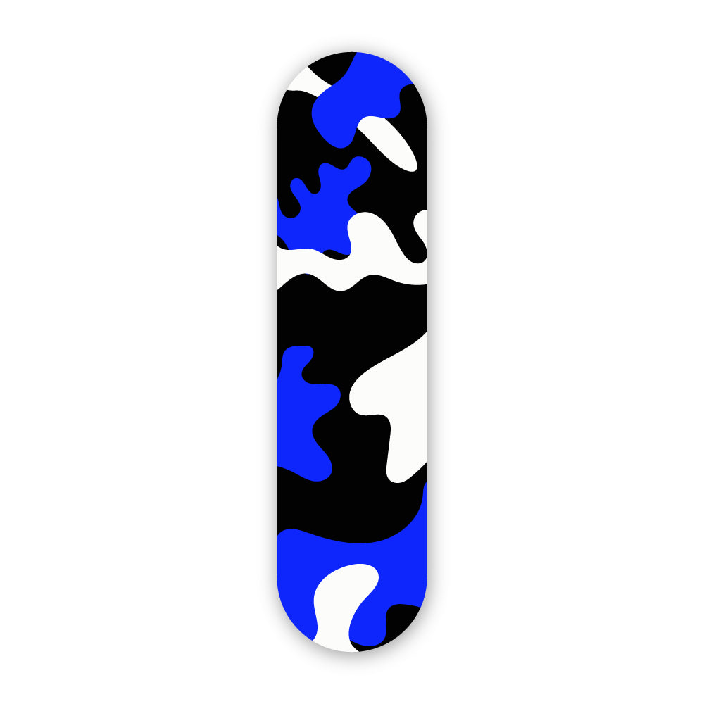 Wall Art of Blue Camo Skateboard Design in Acrylic Glass - Camo