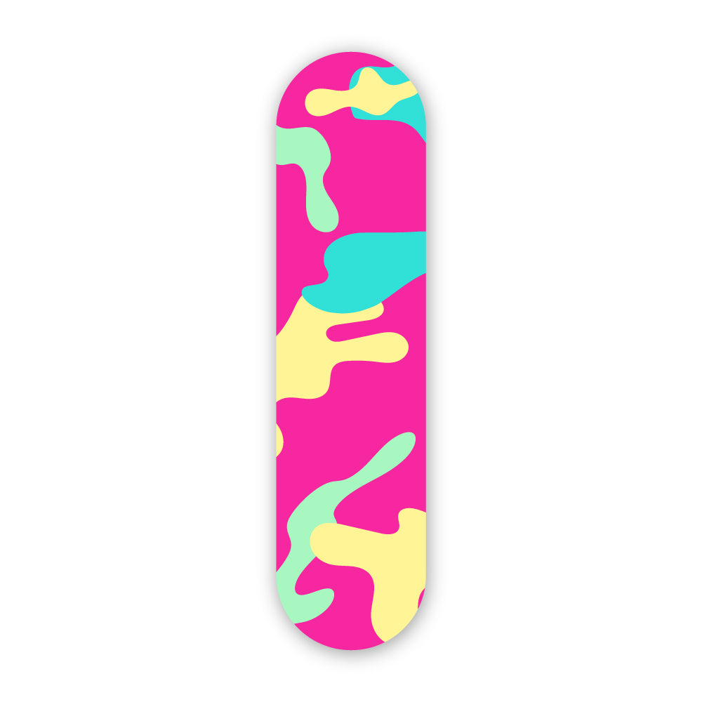 Wall Art of Pink Camo Skateboard Design in Acrylic Glass - Camo
