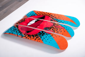 3-Piece Wall Art of Monochrome Reality Skateboard Design in Acrylic Glass - Modern Reality