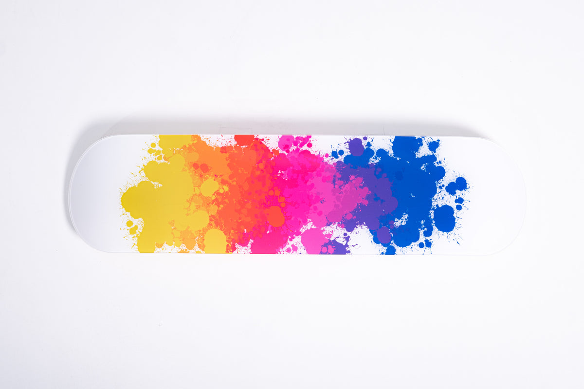 Wall Art of Travelling Splash Skateboard Design in Acrylic Glass - Life in Color