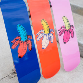 Wall Art of Retro Banana Skateboard Design in Acrylic Glass - Retro