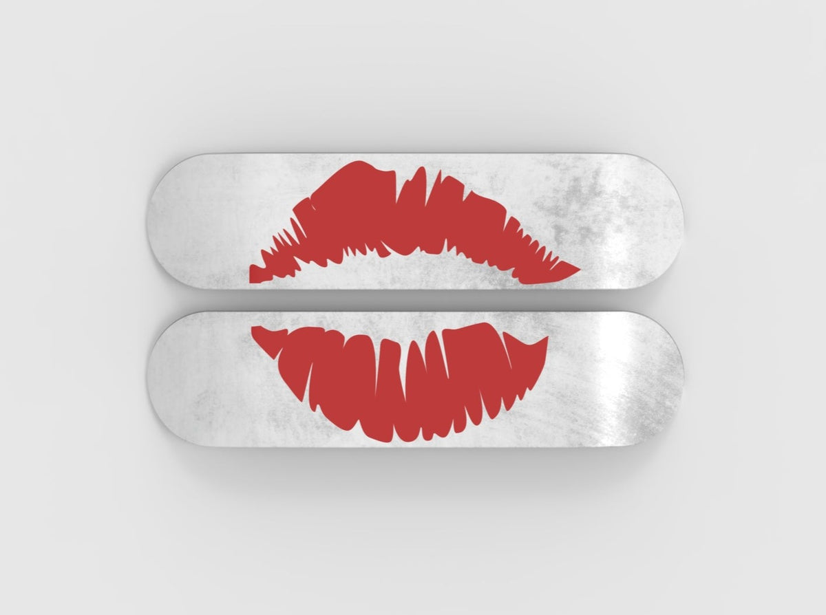 Wall Art of Kiss Me Maybe Skateboard Design in Acrylic Glass - Pop Art