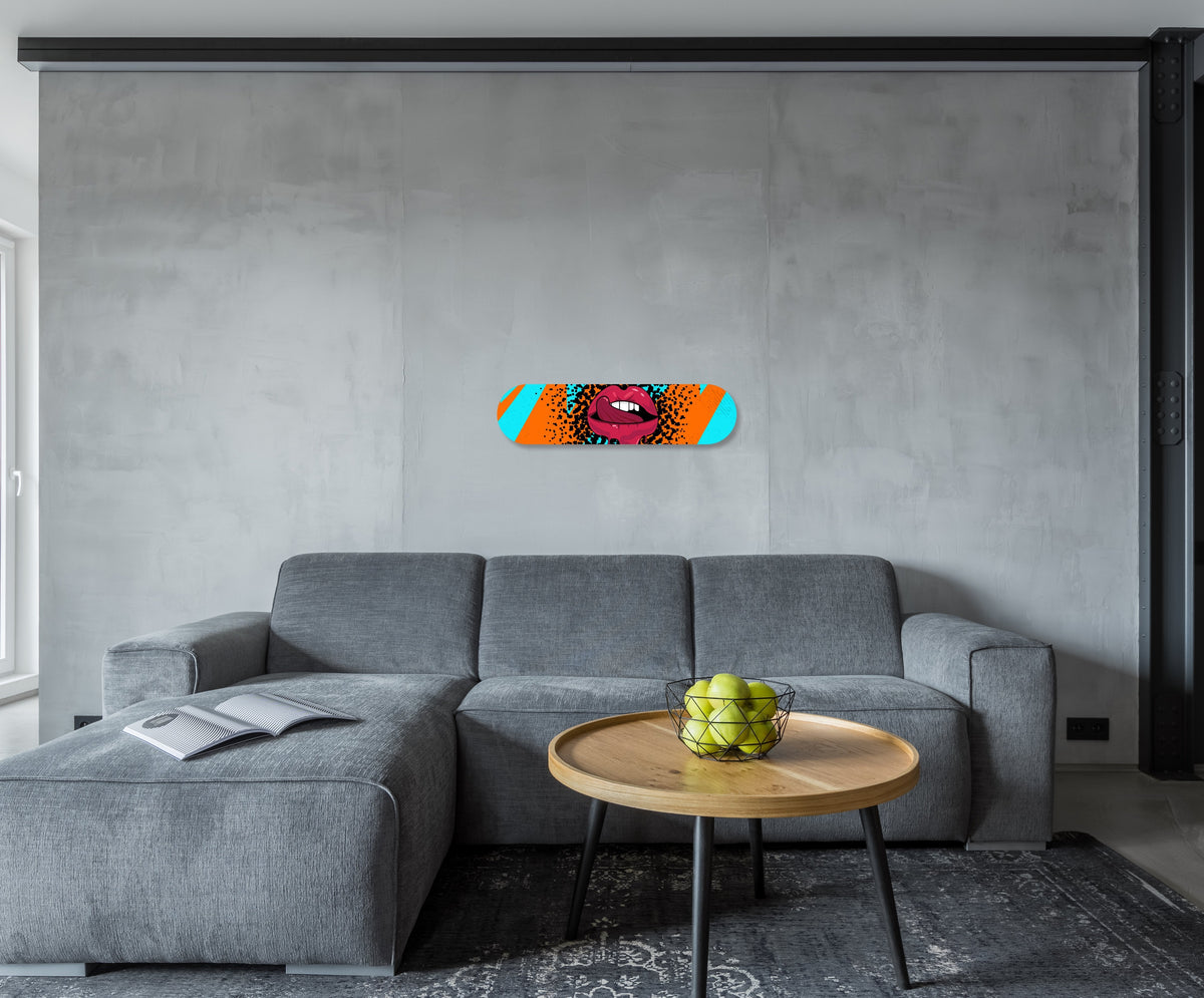 Wall Art of Monochrome Reality Skateboard Design in Acrylic Glass - Modern Reality
