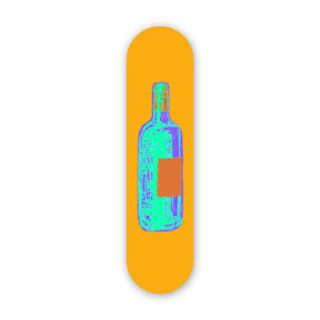 Wall Art of Retro Bottle Skateboard Design in Acrylic Glass - Retro
