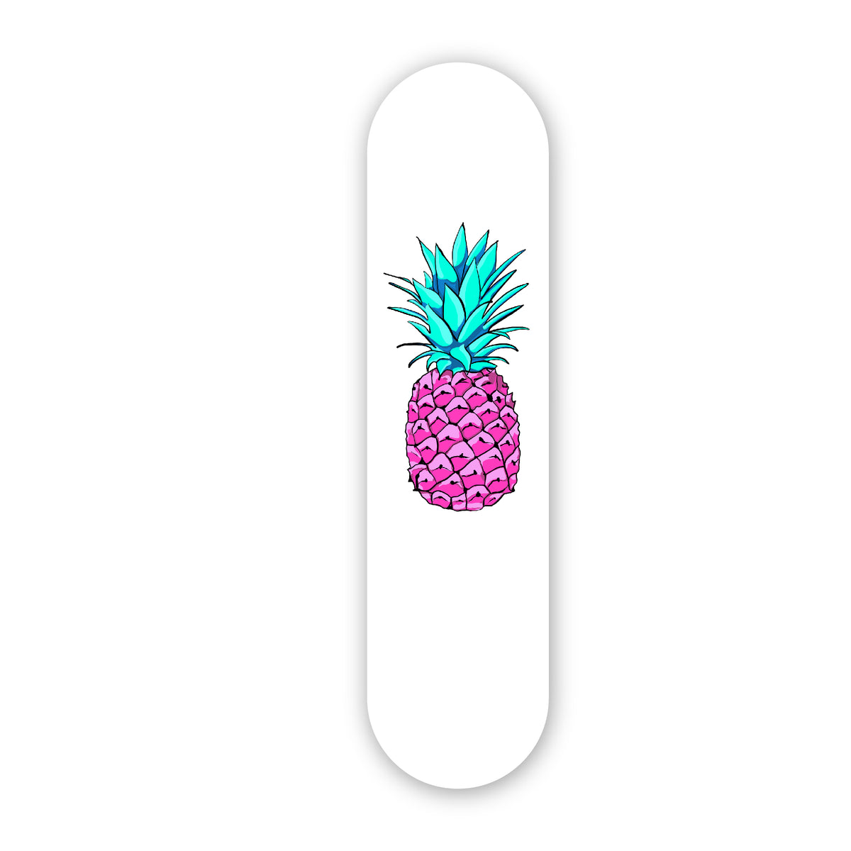 Wall Art of Retro Pineapple Skateboard Design in Acrylic Glass - Retro