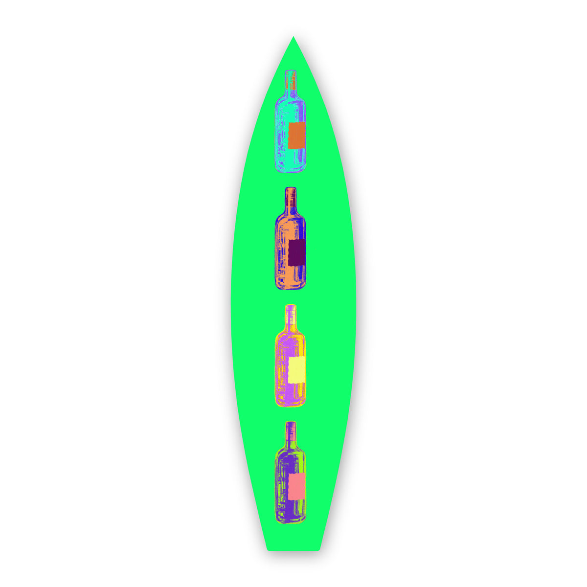Retro Bottles - Surfboard Art