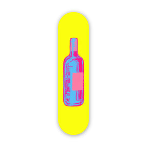 Wall Art of Retro Bottle Skateboard Design in Acrylic Glass - Retro