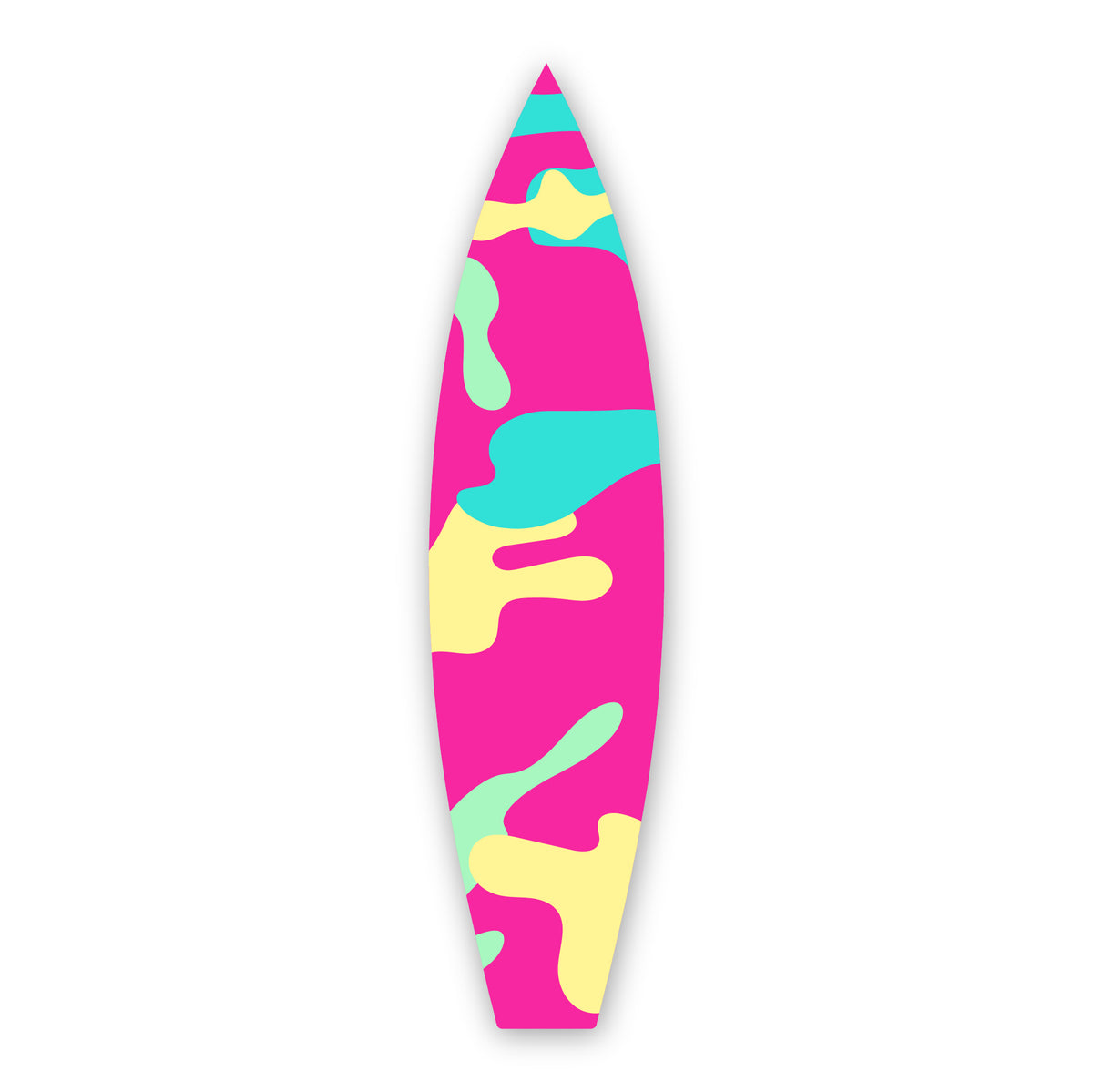 Pink Camo - Surfboard Art